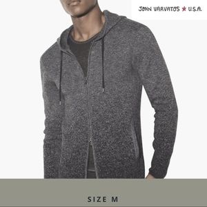 JOHN VARVATOS OMBRÉ  SWEATER HOODIE SIZE M